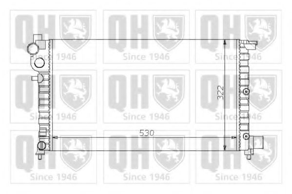 QUINTON HAZELL QER1266 Радиатор, охлаждение двигателя 