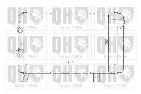QUINTON HAZELL QER1272 Радиатор, охлаждение двигателя 