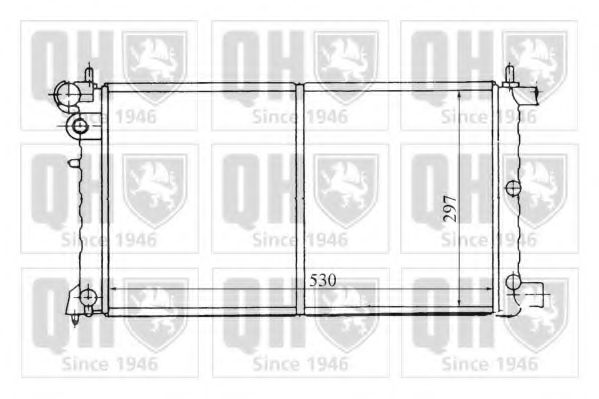 QUINTON HAZELL QER1279 Радиатор, охлаждение двигателя для PEUGEOT (Пежо) QUINTON HAZELL QER1279 Радиатор, охлаждение двигателя для PEUGEOT (Пежо)