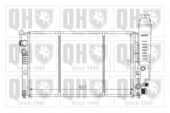 QUINTON HAZELL QER1282 Радиатор, охлаждение двигателя для PEUGEOT (Пежо) QUINTON HAZELL QER1282 Радиатор, охлаждение двигателя для PEUGEOT (Пежо)