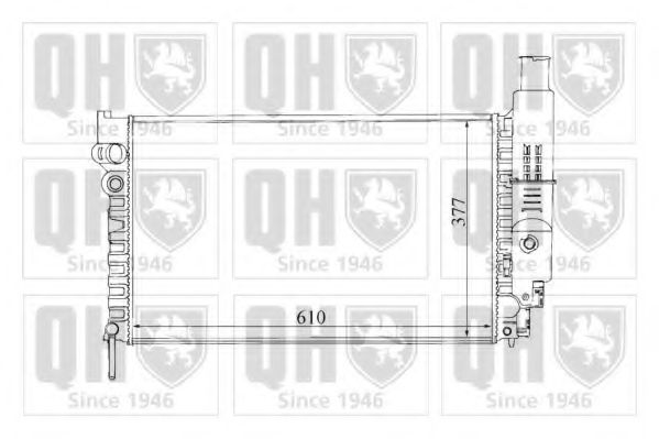 QUINTON HAZELL QER1284 Радиатор, охлаждение двигателя для PEUGEOT (Пежо) QUINTON HAZELL QER1284 Радиатор, охлаждение двигателя для PEUGEOT (Пежо)