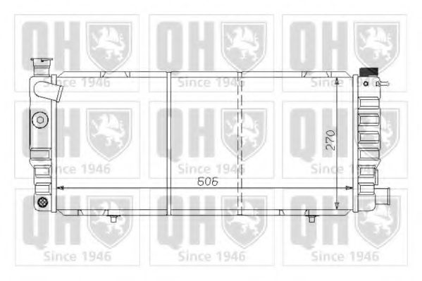 QUINTON HAZELL QER1288 Радиатор, охлаждение двигателя для PEUGEOT 205 II (Пежо 205 2) QUINTON HAZELL QER1288 Радиатор, охлаждение двигателя для PEUGEOT 205 II (Пежо 205 2)
