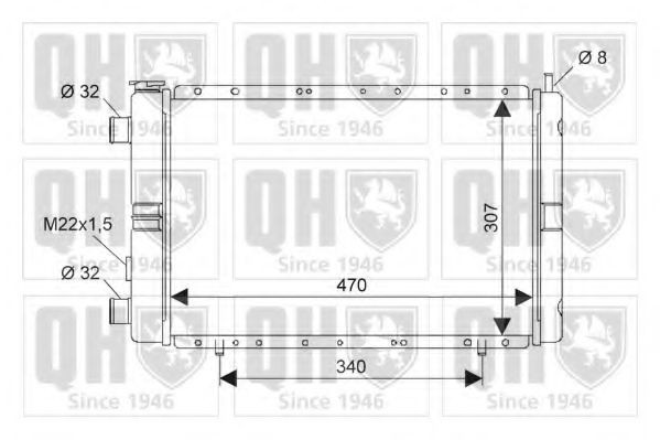 QUINTON HAZELL QER1305 Радиатор, охлаждение двигателя для RENAULT FUEGO (Рено Фуэго) QUINTON HAZELL QER1305 Радиатор, охлаждение двигателя для RENAULT FUEGO (Рено Фуэго)