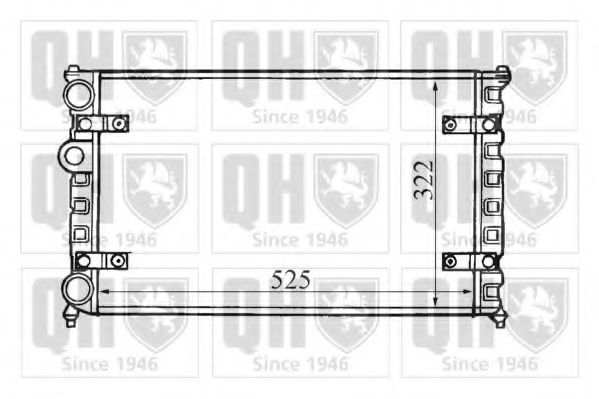 QUINTON HAZELL QER1355 Радиатор, охлаждение двигателя для VOLKSWAGEN DERBY (Фольксваген Дэрбъ) QUINTON HAZELL QER1355 Радиатор, охлаждение двигателя для VOLKSWAGEN DERBY (Фольксваген Дэрбъ)