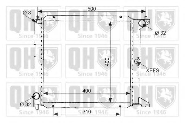 QUINTON HAZELL QER1463 Радиатор, охлаждение двигателя для ROVER (Ровер) QUINTON HAZELL QER1463 Радиатор, охлаждение двигателя для ROVER (Ровер)
