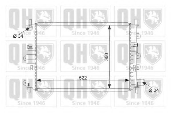 QUINTON HAZELL QER1482 Радиатор, охлаждение двигателя для FORD FIESTA (Форд Фиэста) QUINTON HAZELL QER1482 Радиатор, охлаждение двигателя для FORD FIESTA (Форд Фиэста)