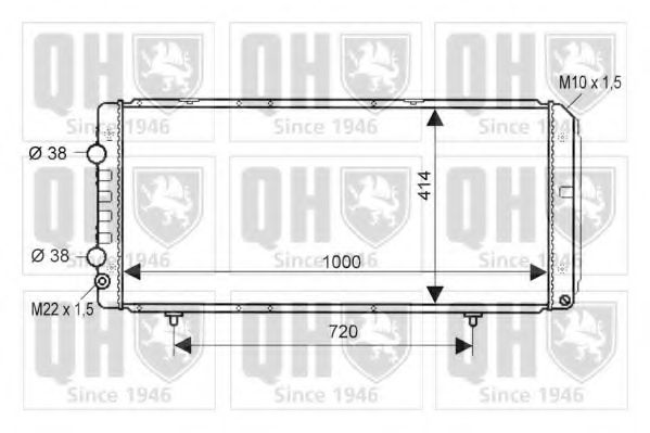 QUINTON HAZELL QER1512 Радиатор, охлаждение двигателя для CITROëN (Cитроëн) QUINTON HAZELL QER1512 Радиатор, охлаждение двигателя для CITROëN (Cитроëн)