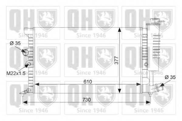 QUINTON HAZELL QER1516 Радиатор, охлаждение двигателя для CITROËN XANTIA (CитроËн Ксантиа) QUINTON HAZELL QER1516 Радиатор, охлаждение двигателя для CITROËN XANTIA (CитроËн Ксантиа)