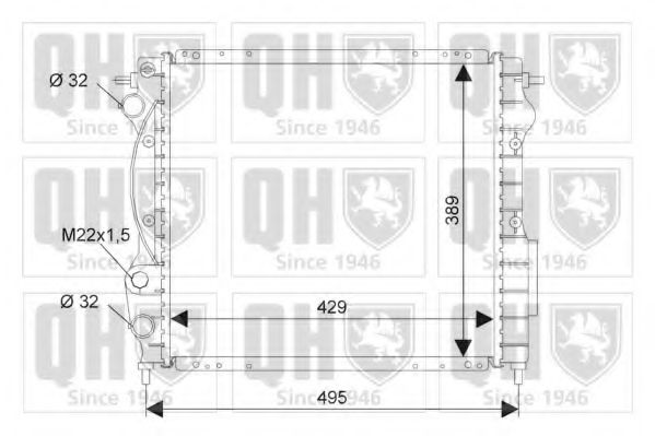 QUINTON HAZELL QER1550 Радиатор, охлаждение двигателя для RENAULT CLIO I (Рено Cлио и) QUINTON HAZELL QER1550 Радиатор, охлаждение двигателя для RENAULT CLIO I (Рено Cлио и)