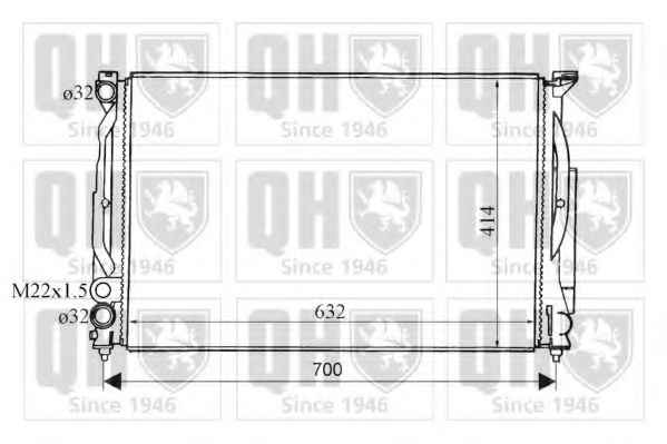 QUINTON HAZELL QER1567 Радиатор, охлаждение двигателя для AUDI A4 (Ауди А4) QUINTON HAZELL QER1567 Радиатор, охлаждение двигателя для AUDI A4 (Ауди А4)