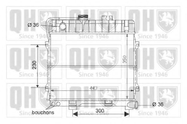 QUINTON HAZELL QER1581 Радиатор, охлаждение двигателя для BMW 3 (Бмв 3) QUINTON HAZELL QER1581 Радиатор, охлаждение двигателя для BMW 3 (Бмв 3)