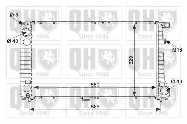 QUINTON HAZELL QER1593 Радиатор, охлаждение двигателя для BMW 7 (Бмв 7) QUINTON HAZELL QER1593 Радиатор, охлаждение двигателя для BMW 7 (Бмв 7)