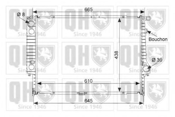 QUINTON HAZELL QER1596 Радиатор, охлаждение двигателя для BMW 7 (Бмв 7) QUINTON HAZELL QER1596 Радиатор, охлаждение двигателя для BMW 7 (Бмв 7)