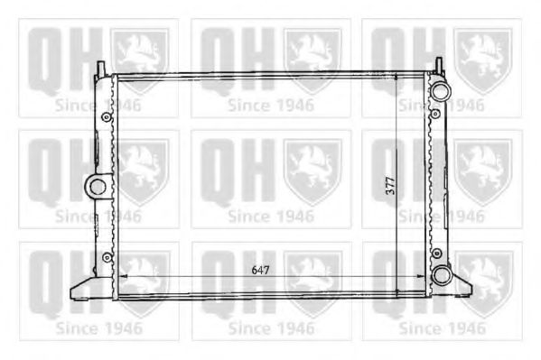 QUINTON HAZELL QER1634 Радиатор, охлаждение двигателя для VOLKSWAGEN SHARAN (Фольксваген Шаран) QUINTON HAZELL QER1634 Радиатор, охлаждение двигателя для VOLKSWAGEN SHARAN (Фольксваген Шаран)