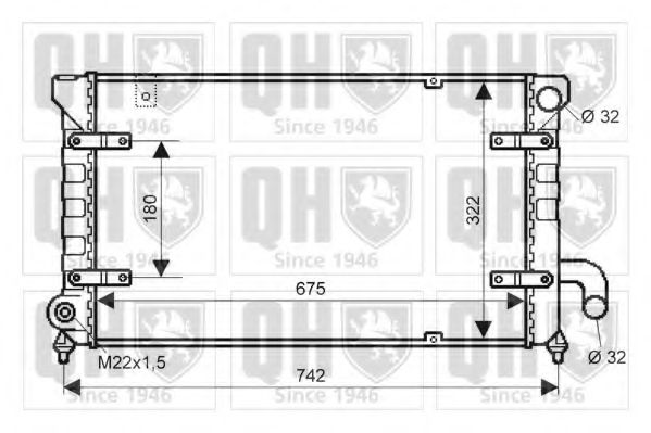 QUINTON HAZELL QER1662 Радиатор, охлаждение двигателя для SEAT TOLEDO (Сеат Толэдо) QUINTON HAZELL QER1662 Радиатор, охлаждение двигателя для SEAT TOLEDO (Сеат Толэдо)