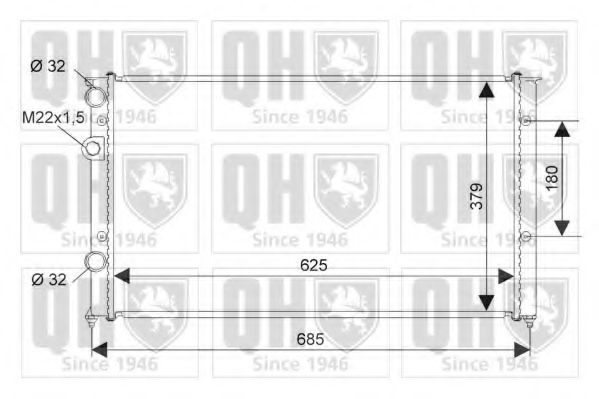 QUINTON HAZELL QER1670 Радиатор, охлаждение двигателя для VOLKSWAGEN DERBY (Фольксваген Дэрбъ) QUINTON HAZELL QER1670 Радиатор, охлаждение двигателя для VOLKSWAGEN DERBY (Фольксваген Дэрбъ)