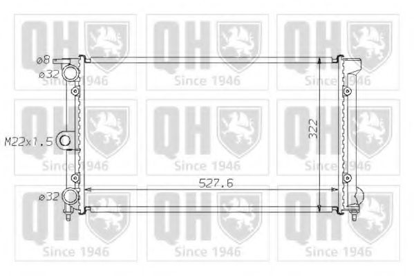 QUINTON HAZELL QER1671 Радиатор, охлаждение двигателя для VOLKSWAGEN QUANTUM (Фольксваген Qуантум) QUINTON HAZELL QER1671 Радиатор, охлаждение двигателя для VOLKSWAGEN QUANTUM (Фольксваген Qуантум)