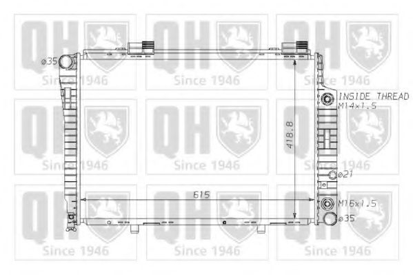 QUINTON HAZELL QER1747 Радиатор, охлаждение двигателя для MERCEDES-BENZ CLK (Мэрcэдэс-бэнз Слк) QUINTON HAZELL QER1747 Радиатор, охлаждение двигателя для MERCEDES-BENZ CLK (Мэрcэдэс-бэнз Слк)