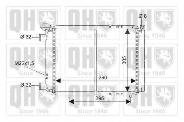 QUINTON HAZELL QER1826 Радиатор, охлаждение двигателя для RENAULT FUEGO (Рено Фуэго) QUINTON HAZELL QER1826 Радиатор, охлаждение двигателя для RENAULT FUEGO (Рено Фуэго)