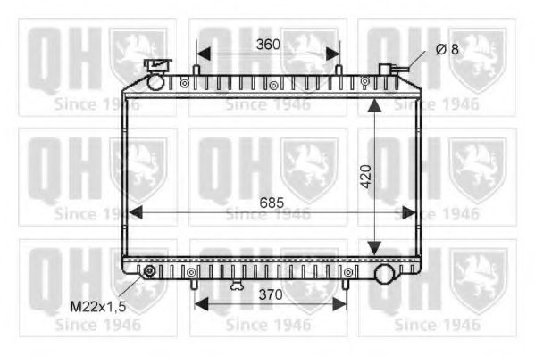 QUINTON HAZELL QER1862 Радиатор, охлаждение двигателя для NISSAN (Ниссан) QUINTON HAZELL QER1862 Радиатор, охлаждение двигателя для NISSAN (Ниссан)