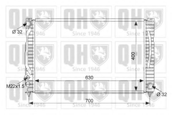 QUINTON HAZELL QER1898 Радиатор, охлаждение двигателя для VOLKSWAGEN (Фольксваген) QUINTON HAZELL QER1898 Радиатор, охлаждение двигателя для VOLKSWAGEN (Фольксваген)