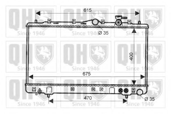 QUINTON HAZELL QER1939 Радиатор, охлаждение двигателя для HYUNDAI (Хендай)