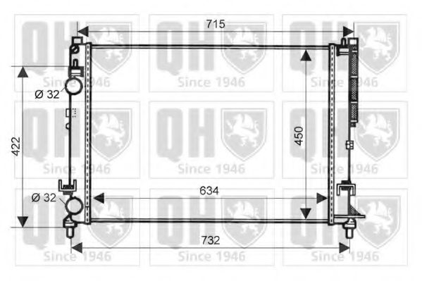 QUINTON HAZELL QER1983 Радиатор, охлаждение двигателя для RENAULT (Рено) QUINTON HAZELL QER1983 Радиатор, охлаждение двигателя для RENAULT (Рено)