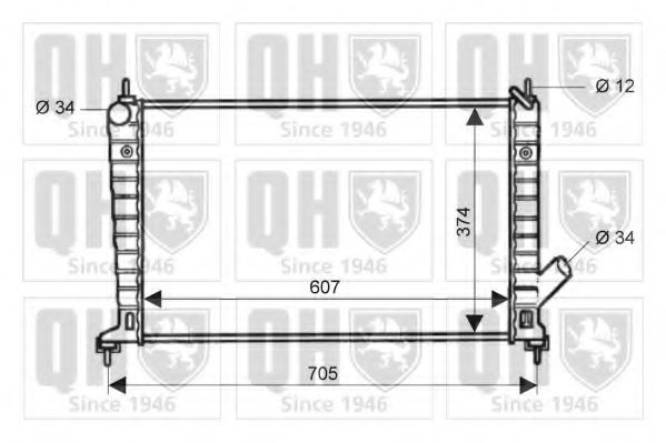 QUINTON HAZELL QER1988 Радиатор, охлаждение двигателя для SAAB 9-5 (Сааб 9-5) QUINTON HAZELL QER1988 Радиатор, охлаждение двигателя для SAAB 9-5 (Сааб 9-5)