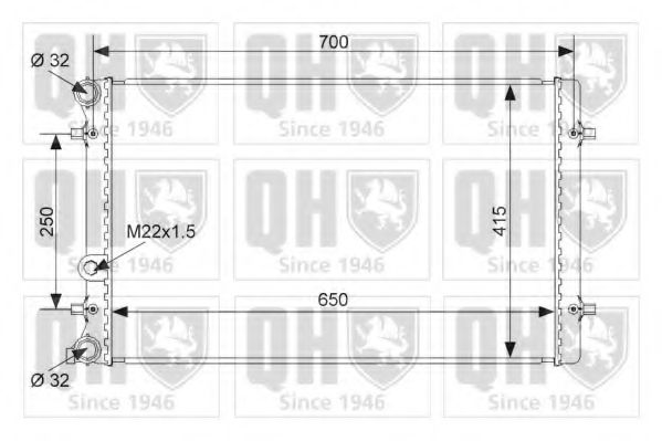 QUINTON HAZELL QER2003 Радиатор, охлаждение двигателя для AUDI TT (Ауди Тт) QUINTON HAZELL QER2003 Радиатор, охлаждение двигателя для AUDI TT (Ауди Тт)