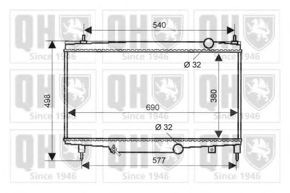 QUINTON HAZELL QER2033 Радиатор, охлаждение двигателя для PEUGEOT (Пежо) QUINTON HAZELL QER2033 Радиатор, охлаждение двигателя для PEUGEOT (Пежо)