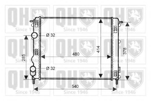 QUINTON HAZELL QER2063 Радиатор, охлаждение двигателя для NISSAN KUBISTAR (Ниссан Кубистар) QUINTON HAZELL QER2063 Радиатор, охлаждение двигателя для NISSAN KUBISTAR (Ниссан Кубистар)