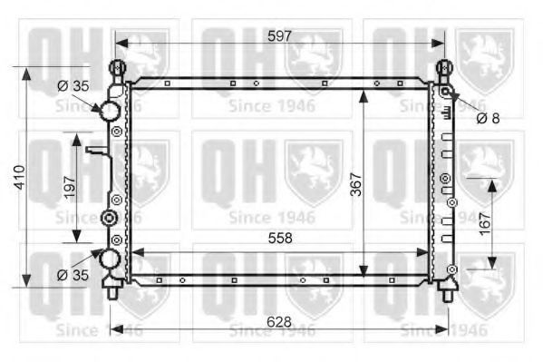 QUINTON HAZELL QER2143 Радиатор, охлаждение двигателя для FIAT (Фиат) QUINTON HAZELL QER2143 Радиатор, охлаждение двигателя для FIAT (Фиат)