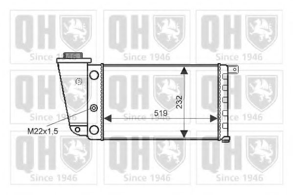QUINTON HAZELL QER2164 Радиатор, охлаждение двигателя 