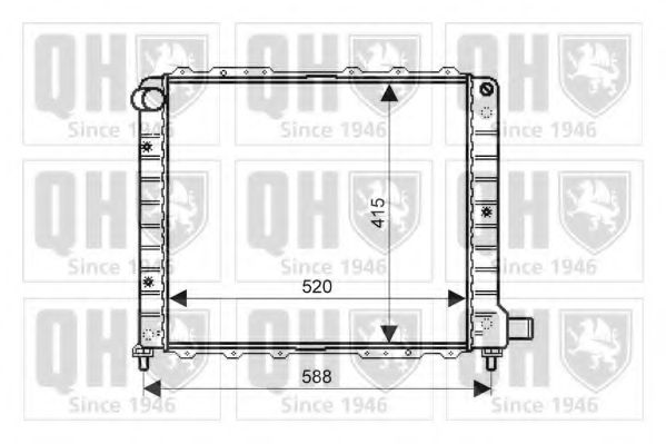 QUINTON HAZELL QER2165 Радиатор, охлаждение двигателя 