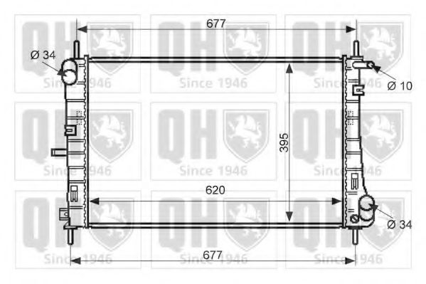 QUINTON HAZELL QER2175 Радиатор, охлаждение двигателя 