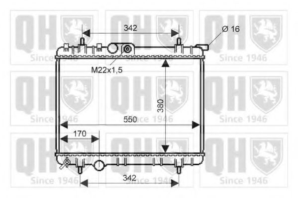 QUINTON HAZELL QER2277 Радиатор, охлаждение двигателя для PEUGEOT (Пежо) QUINTON HAZELL QER2277 Радиатор, охлаждение двигателя для PEUGEOT (Пежо)