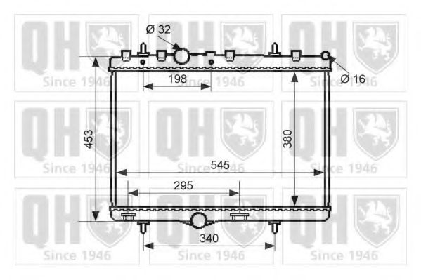 QUINTON HAZELL QER2279 Радиатор, охлаждение двигателя для PEUGEOT 407 (Пежо 407) QUINTON HAZELL QER2279 Радиатор, охлаждение двигателя для PEUGEOT 407 (Пежо 407)