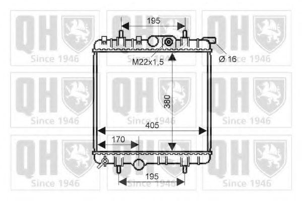 QUINTON HAZELL QER2283 Радиатор, охлаждение двигателя для PEUGEOT (Пежо) QUINTON HAZELL QER2283 Радиатор, охлаждение двигателя для PEUGEOT (Пежо)