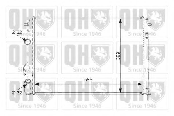 QUINTON HAZELL QER2296 Радиатор, охлаждение двигателя 