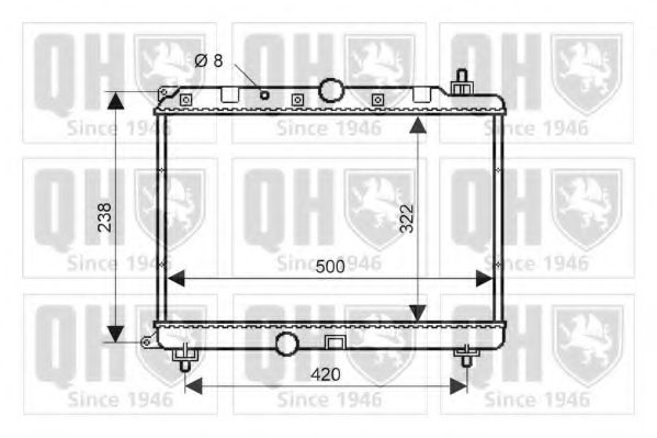 QUINTON HAZELL QER2301 Радиатор, охлаждение двигателя 
