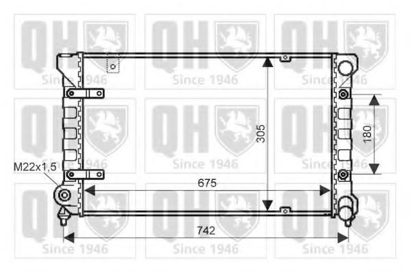 QUINTON HAZELL QER2346 Радиатор, охлаждение двигателя для SEAT TOLEDO (Сеат Толэдо) QUINTON HAZELL QER2346 Радиатор, охлаждение двигателя для SEAT TOLEDO (Сеат Толэдо)