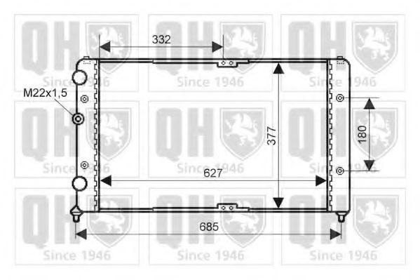 QUINTON HAZELL QER2353 Радиатор, охлаждение двигателя для VOLKSWAGEN DERBY (Фольксваген Дэрбъ) QUINTON HAZELL QER2353 Радиатор, охлаждение двигателя для VOLKSWAGEN DERBY (Фольксваген Дэрбъ)