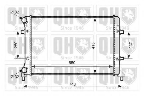 QUINTON HAZELL QER2356 Радиатор, охлаждение двигателя для SEAT ALTEA (Сеат Алтэа) QUINTON HAZELL QER2356 Радиатор, охлаждение двигателя для SEAT ALTEA (Сеат Алтэа)