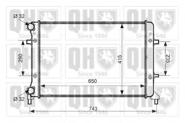 QUINTON HAZELL QER2357 Радиатор, охлаждение двигателя для SEAT ALTEA (Сеат Алтэа) QUINTON HAZELL QER2357 Радиатор, охлаждение двигателя для SEAT ALTEA (Сеат Алтэа)