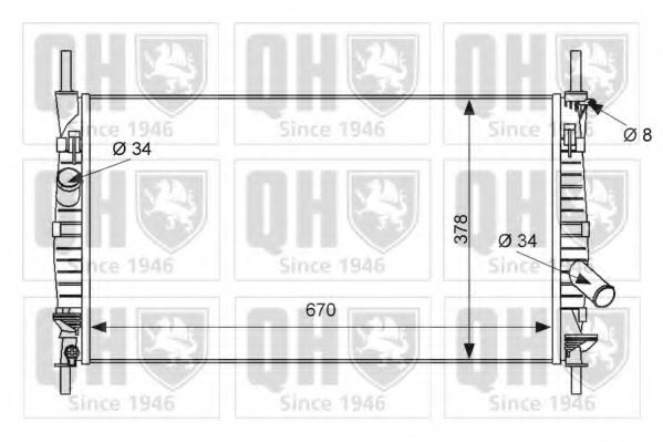QUINTON HAZELL QER2408 Радиатор, охлаждение двигателя 