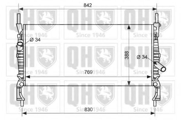 QUINTON HAZELL QER2410 Радиатор, охлаждение двигателя 