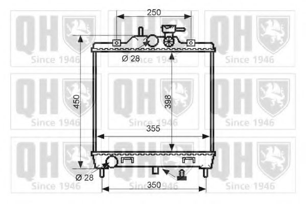 QUINTON HAZELL QER2419 Радиатор, охлаждение двигателя 