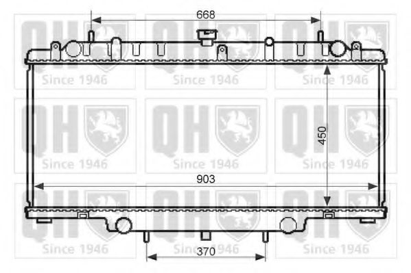 QUINTON HAZELL QER2453 Радиатор, охлаждение двигателя 