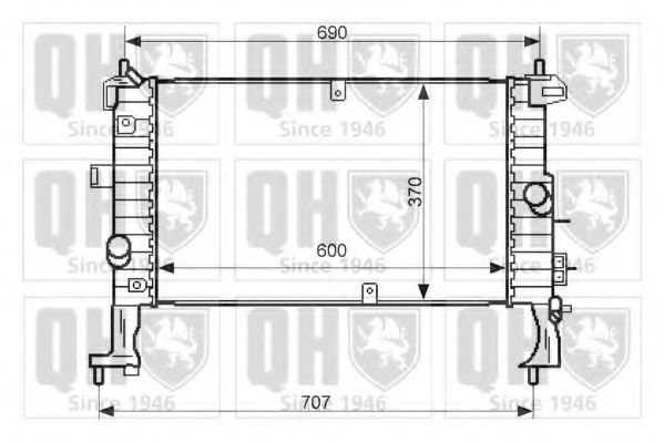 QUINTON HAZELL QER2472 Радиатор, охлаждение двигателя 