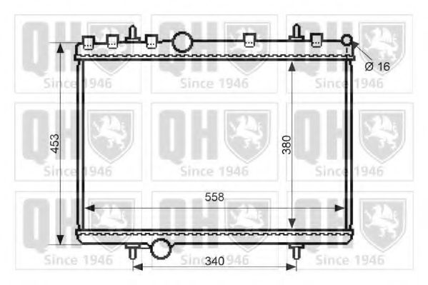 QUINTON HAZELL QER2484 Радиатор, охлаждение двигателя для PEUGEOT 407 (Пежо 407) QUINTON HAZELL QER2484 Радиатор, охлаждение двигателя для PEUGEOT 407 (Пежо 407)